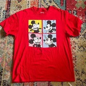 Disney T Shirt unisex XL Mickey House 4 Panels Red  License Cartoon Steamboat